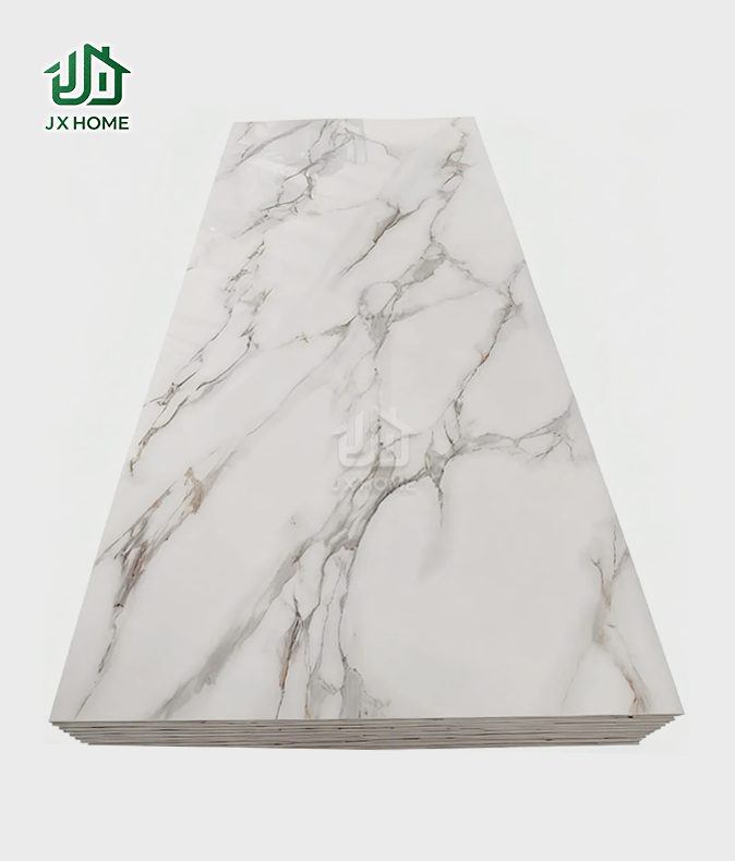 White Gold Luxe Marble UV Protected PVC Wall Panel